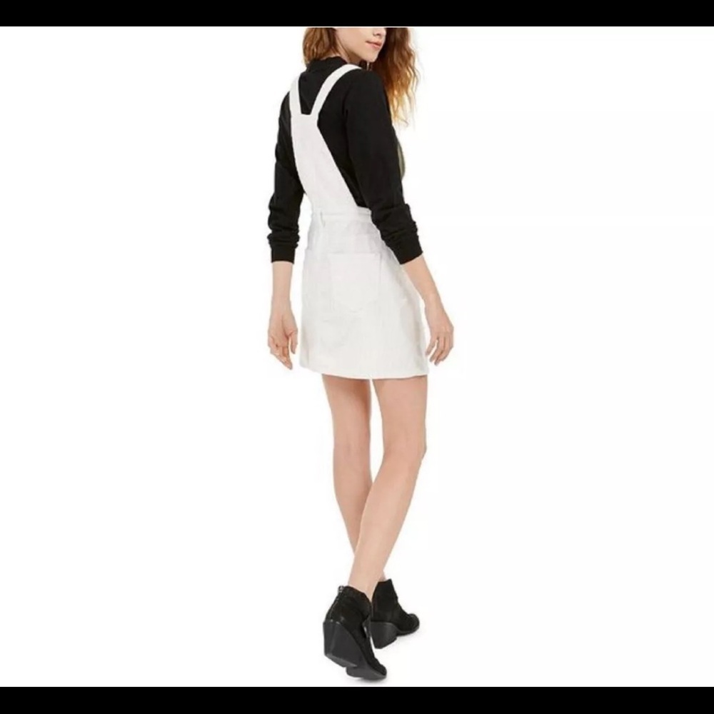 NWT, retails 99, White Corduroy Overall Dress - Picture 4 of 11